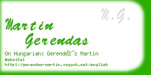 martin gerendas business card